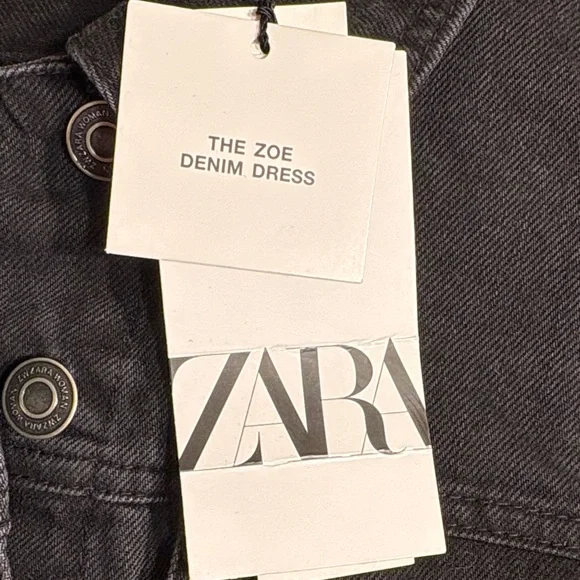 Zara Women's Black Denim Mini Dress - Picture 6 of 11